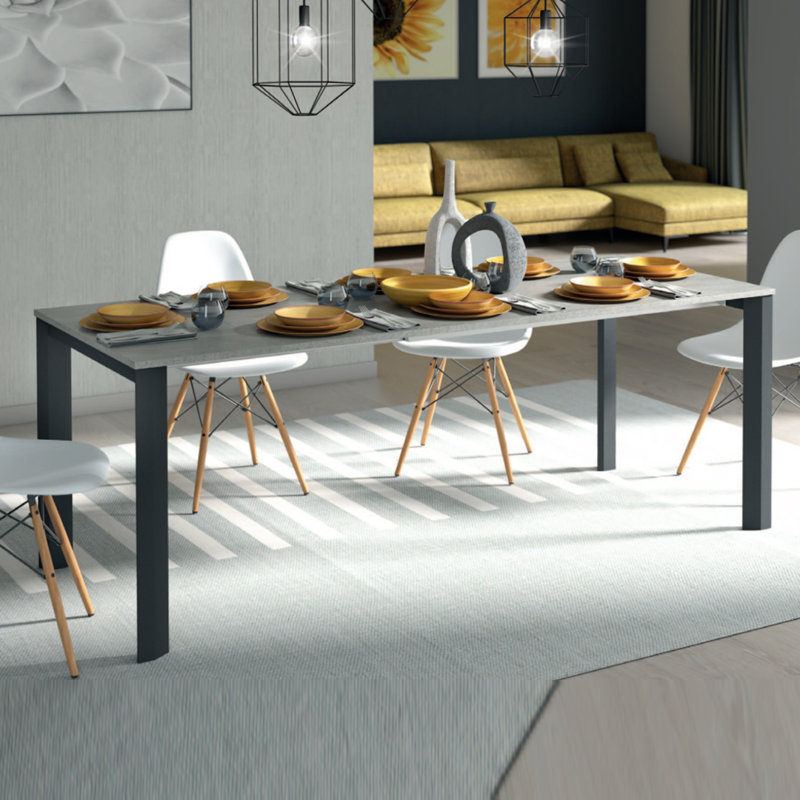 Decarie Metal Base Dining Table
