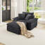 Fauteuil d'appoint surdimensionné 47 po avec repose-pieds en velours côtelé pour salon-129846061