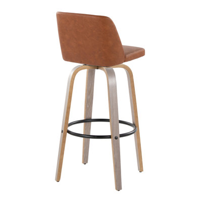 Malachia Swivel Upholstered Counter Stool