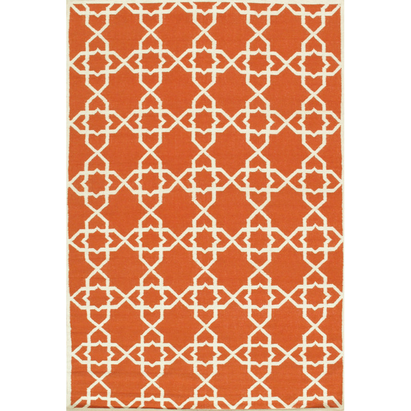 Flatweave Wool Geometric Indoor Rug, Rectangle 9' x 12'