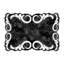 Tapis noir / blanc en polyester tissé à la machine Novelty Strom-400482507