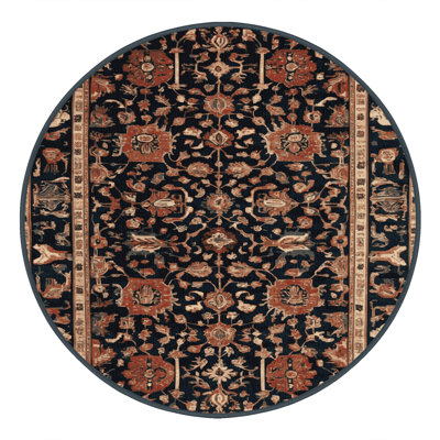 Machine Washable Persian Black Area Rug