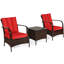Ensemble de conversation à assise profonde et coussins 3 pièces-2065840203