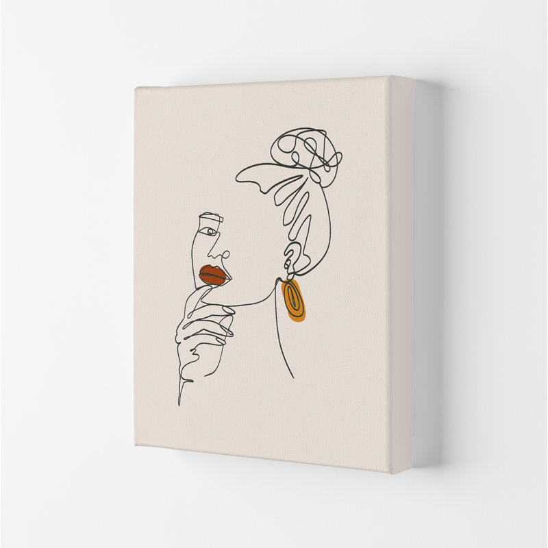 Women Line Art - Print, 30cm H x 21cm W x 1cm D, No Framed
