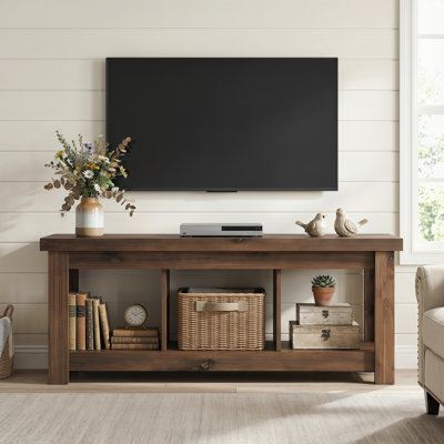 Meuble télé 62,99 po avec 3 tablettes ouvertes