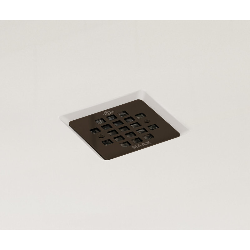 Base de douche en acrylique avec drain à gauche B3S Square 6036, Gauche