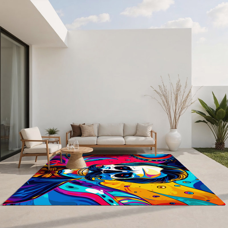 Tapis intérieur et extérieur Radiant Streams, Rectangle 1 pi 6 po x 2 pi 6 po
