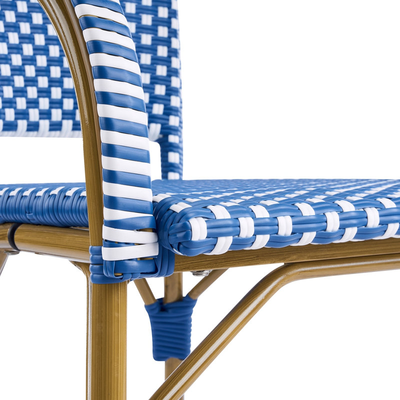 Chaises de patio avec cadre en aluminium, Brun