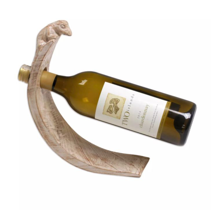 Porte-bouteilles en bois Belfair Peeking Gecko