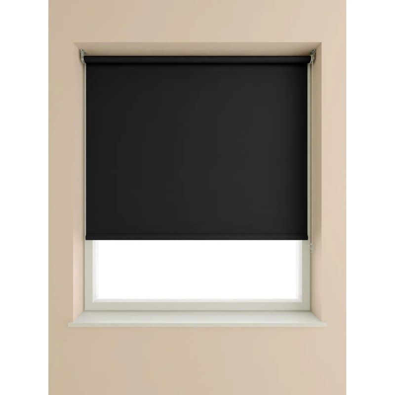 Blackout Roller Shade, 120cm W x 175cm L, Black