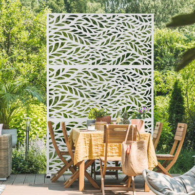 Metal Privacy Panel Set, 4’W x 6’H – Freestanding or Wall-Mount, Outdoor Privacy Screen for Indoor & Outdoor Use by UFURYRIDE