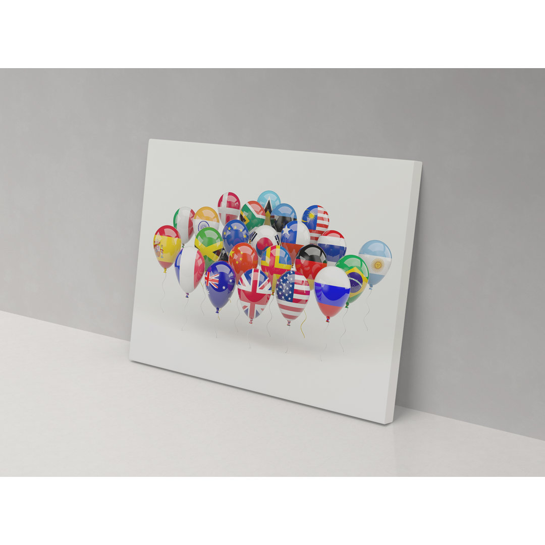 Balloons of the World - Wrapped Canvas Painting