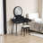 54 Inch Vanity Dresser with LED Mirror, 4 Drawer Dressing Table Set with Stool-1399958376