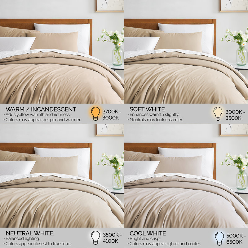 Vilano Springs ® Oversized Duvet Cover Set Microfiber with corner ties and zipper closure, Taupe