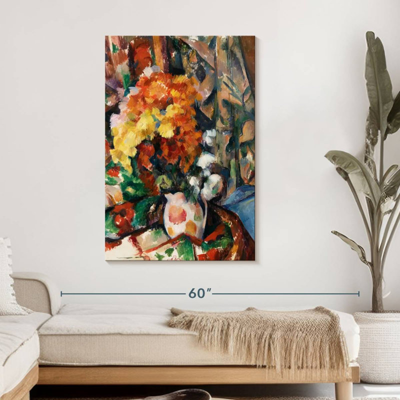 Le vase fleuri, H 45 po x l 30 po