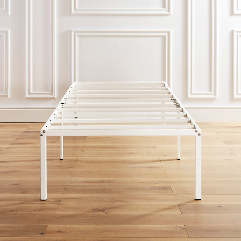Messancy Upholstered Bed, Twin, White