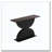 47''Double Semi-Circles 3d Hammer-Shaped Texture Base Wood Console Table