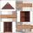 71.3'' Tall Corner Cabinet, Mid Century Storage Cabinet With Glass Doors & Adjustable Shelf, Bathroom Storage With 3 Open Shelf, Home Space Saver For Bathroom, Living Room, Kitchen, Red Walnut