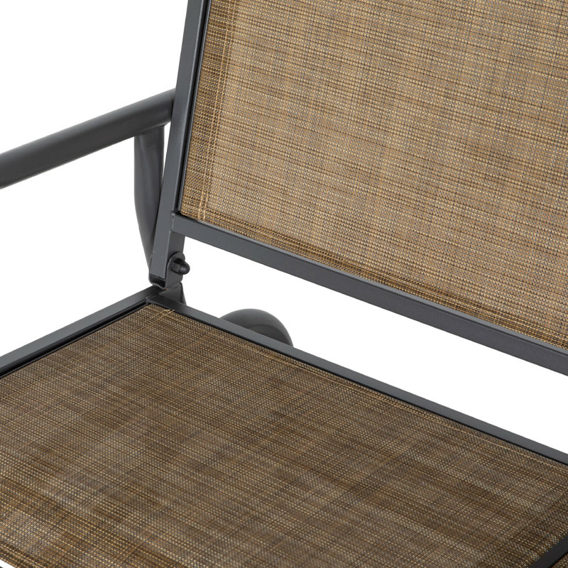 Causeuse de balançoire double pour 2 personnes, Brun