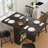 Folding Dining Table, Drop Leaf Dining Table With 6 Wheels And 2-Layer Storage Shelf-107266219