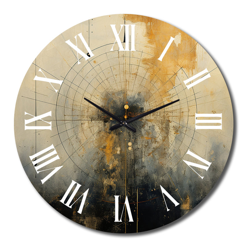 Horloge murale abstraite avec expérience multi-dimensionnelle rétro, Grand