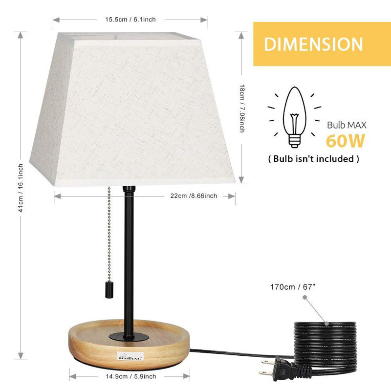 Wood Table Lamp