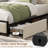 Twin XL Tech Bed – 2 Drawers + USB, Beige Linen-122632257