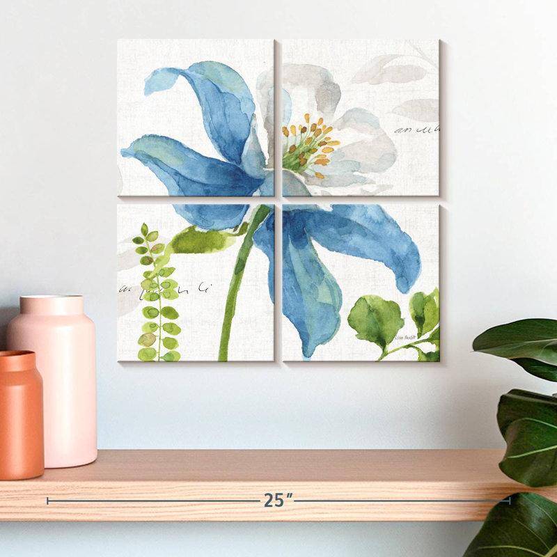 Jardin Harnek bleu et vert II, H 18 po x l 18 po