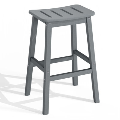 Tabourets de bar extérieurs, chaises de bar en PEHD de 28 pouces avec repose-pieds, tabourets de bar à hauteur de comptoir toutes saisons pour patio, jardin, pelouse, terrasse et comptoir de cuisine