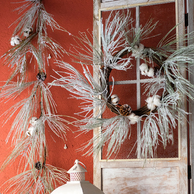 Couronne de neige ou pin, H 23,6 po x l 23,6 po x P 2 po