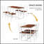 Ensemble de table de salle à manger moderne en bois 5 pièces, design compact pour les petites cuisines et les salles à manger, confortable et élégant-1406633045-1406633040