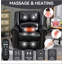 Fauteuil inclinable Power Lift à deux moteurs avec massage thermique et position infinie jusqu'à 350 lb, cuir véritable-1829525438