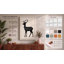 Silhouette Deer Minimalist - Wrapped Canvas-2002448819-2002448827