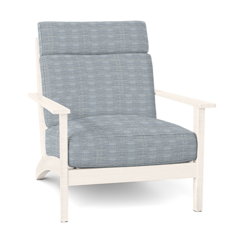 Chaise longue en aluminium Kennebunkport - Craie, Welt + bourre standard, InsideOut® Rollo ‑ lin argent, Craie