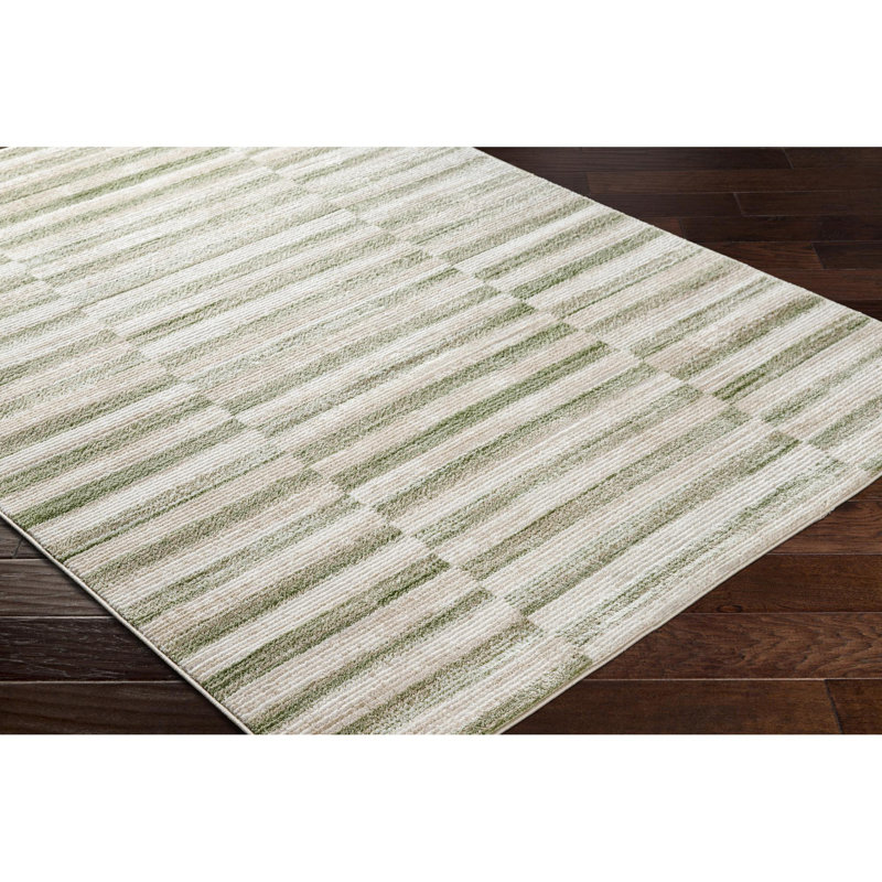 Cataline Abstract Green Area Rug, Rectangle 8' x 10'