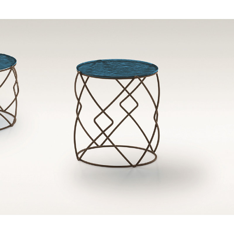 Aubai Frame Coffee Table, Blue/Bronze