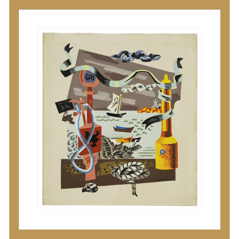 Pompes à gaz par Stuart Davis - Estampe numérique, H 20,88 po x l 29,5 po