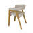 BOW Solid Upholsered Dining Chair Set of 2 Seating Height 18,5"-95190550