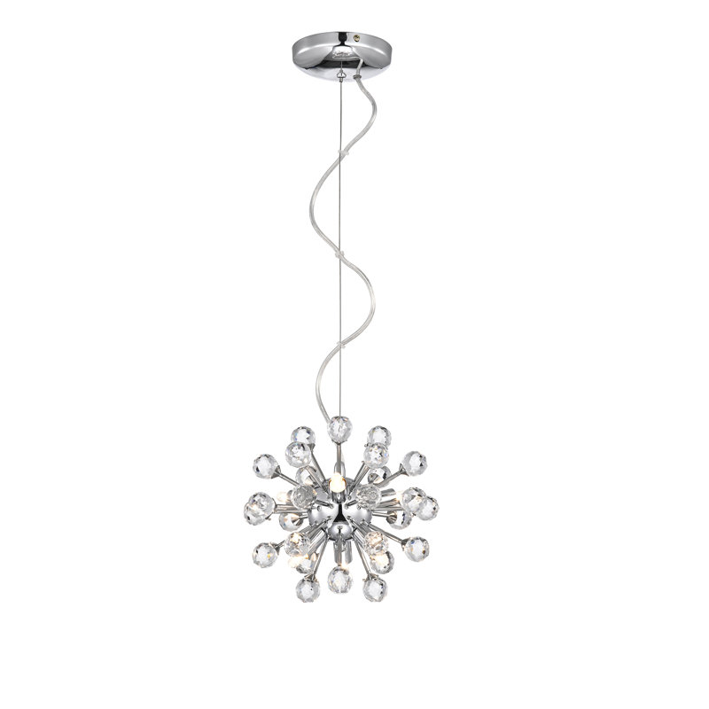 Dunnigan 6 - Light Sputnik Sphere Chandelier with Crystal Accents