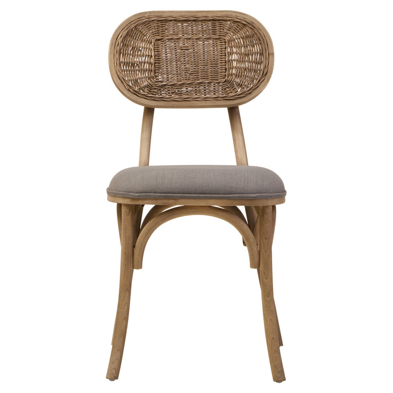 Aniket 45cm H Polyester Upholstered Side Chair in Brown