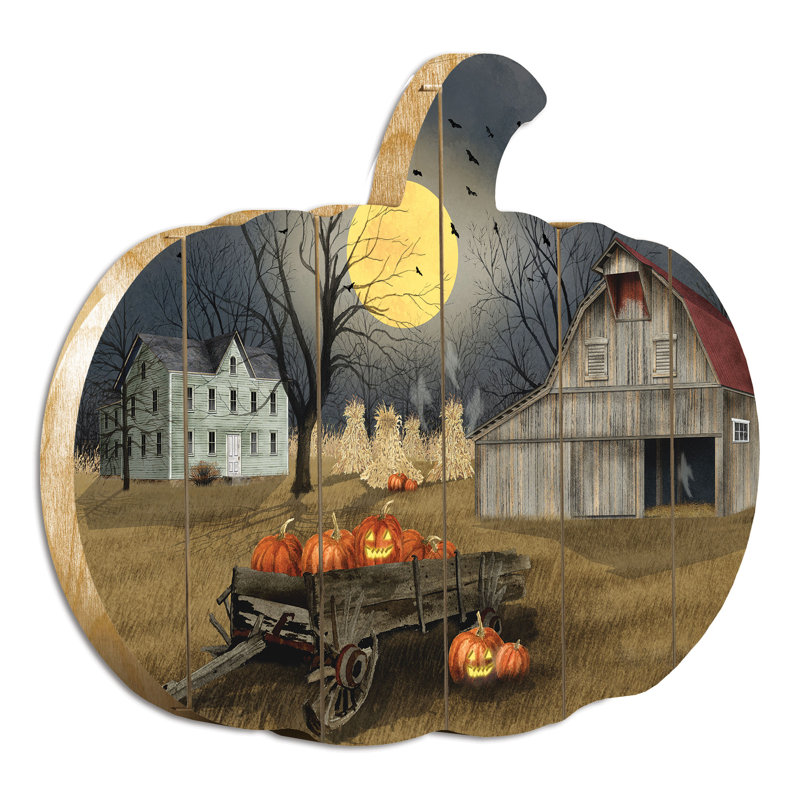 Spooky Harvest Moon par Billy Jacobs - impression sur bois