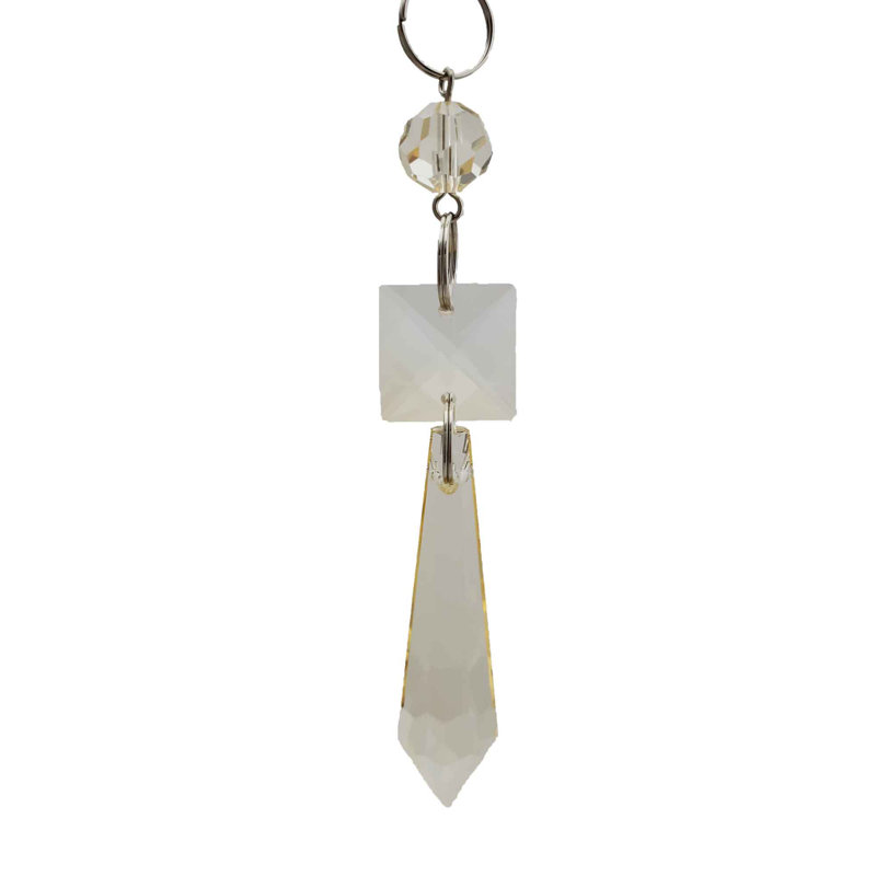 Ornement faîteau à cristal de verre (ensemble de 12), Champagne