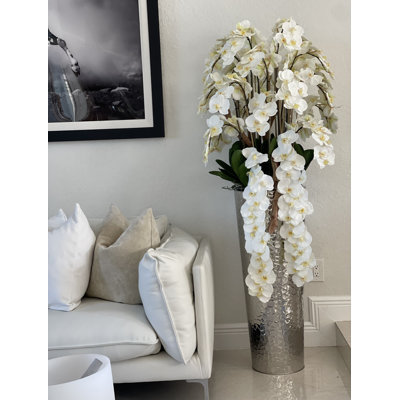Orchid Faux Floral Arrangement in Planter