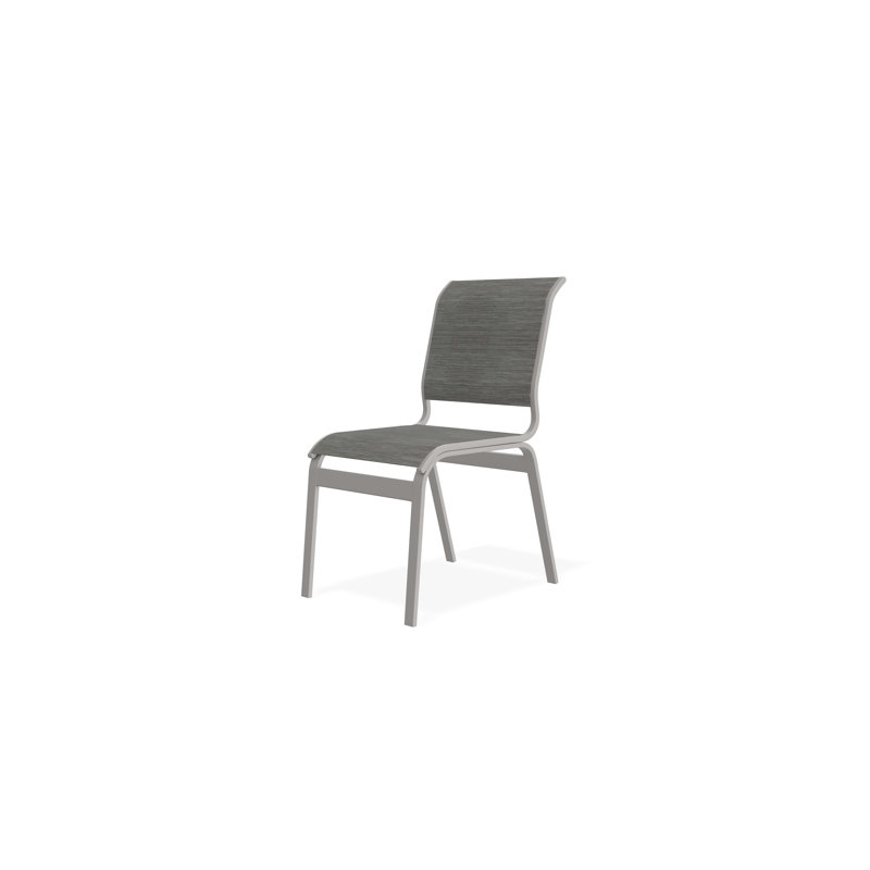 Aruba II Outdoor Dining Chair, Alloy Sunbrella®, Warm Gray