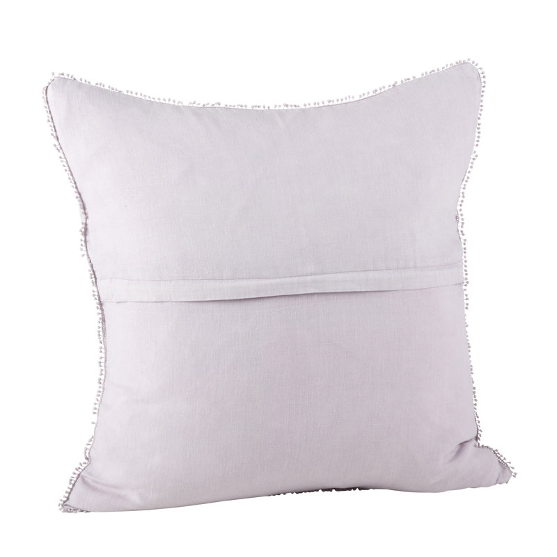 Garter Linen Down Throw Pillow, Lavender