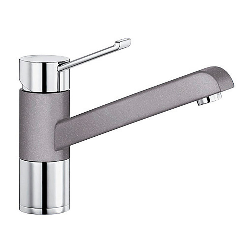 Zenos Single Lever Monobloc Tap, Alumetallic