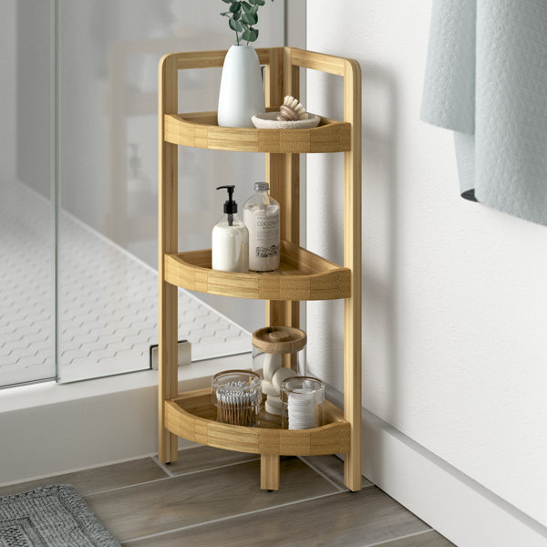 Almonta Bathroom Corner Shelves Ebern Designs Color: Brown