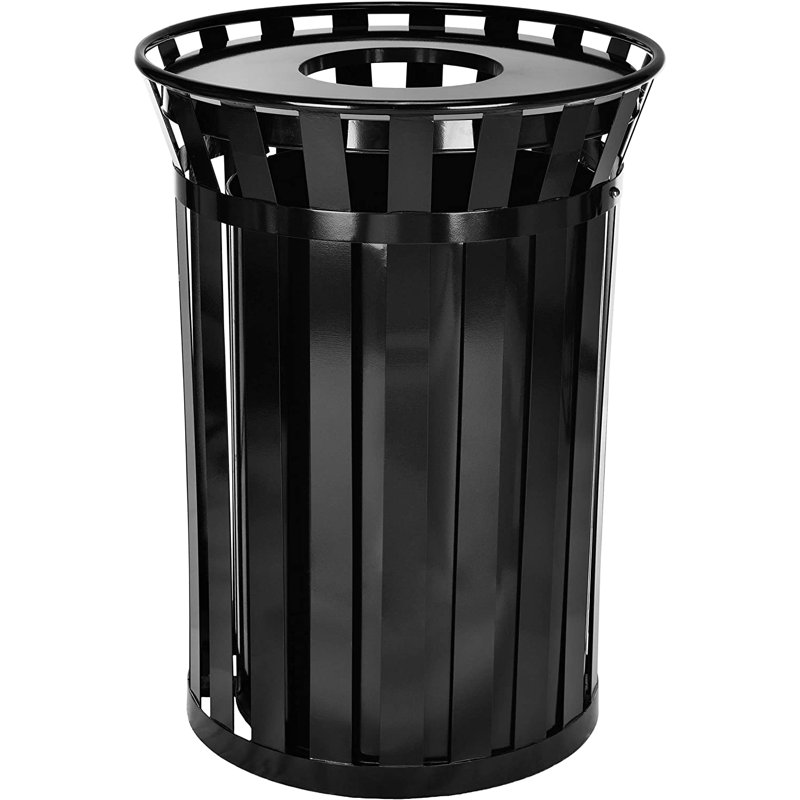 Poubelle en acier inoxydable 38 gallons, Noir, H 35,98 po x l 27 po x P 27 po
