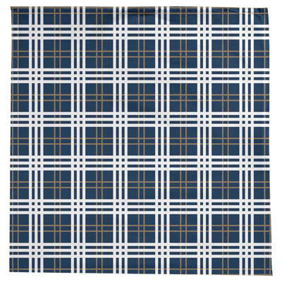 Plaid Cotton Blend Square Tablecloth