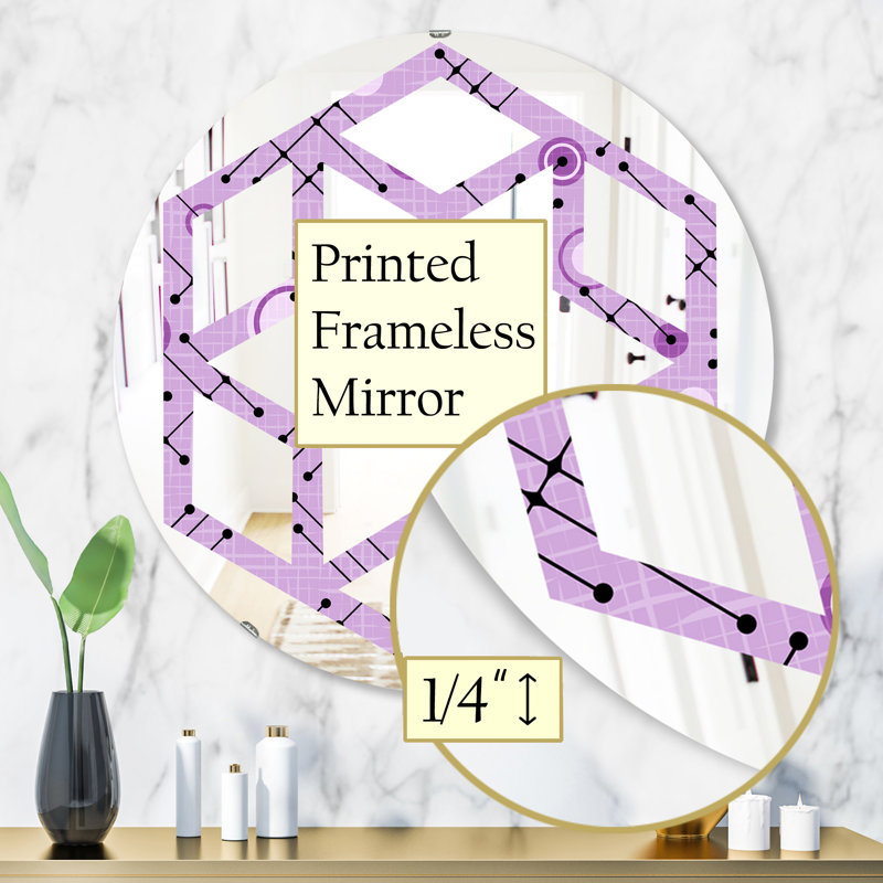 Miroir mural Hexagon Star 1950, H 31,5 po x l po